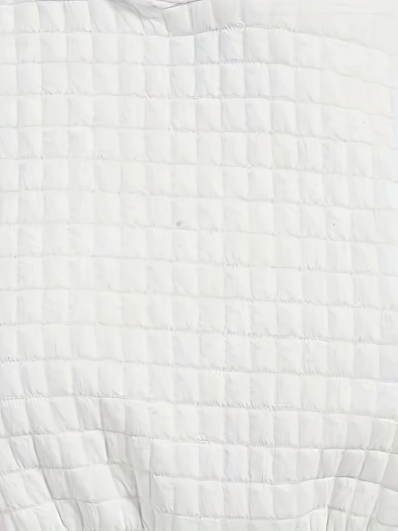 Women's White Quilted Cropped Hoodie with Lace-Up Waist