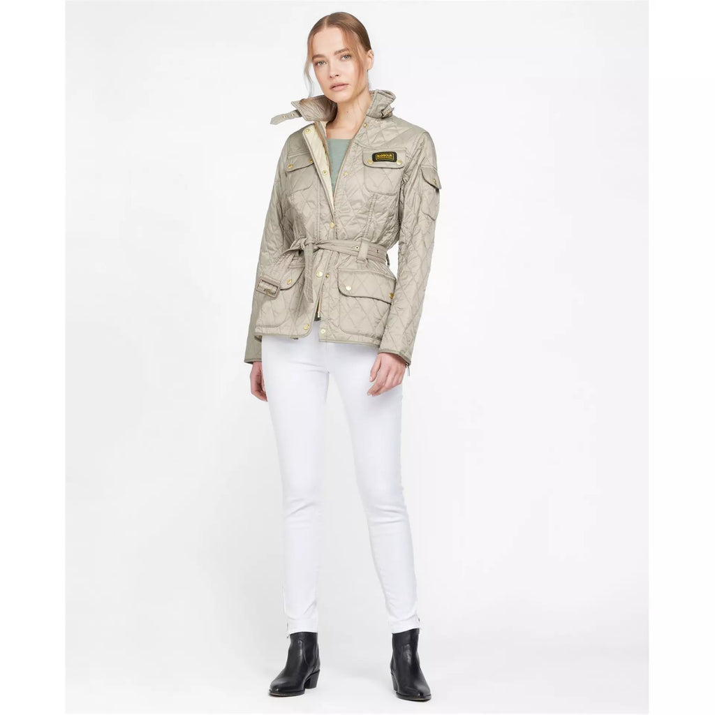 Women's Diamond Quilted Wind Resistant Long Sleeve Slim Fit Quilted Jacket