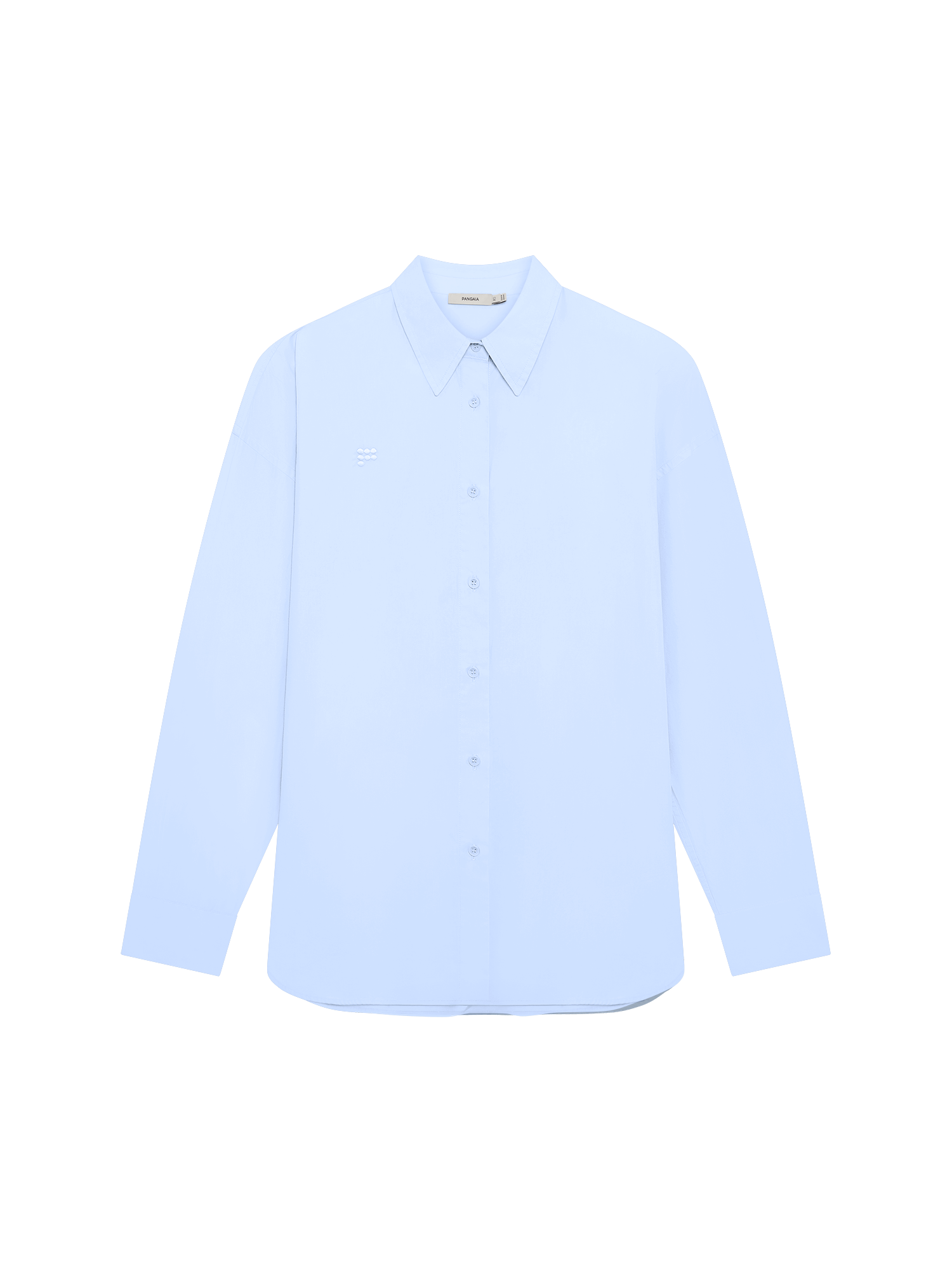 Womens Cotton Poplin Overshirt—Wildflower Blue