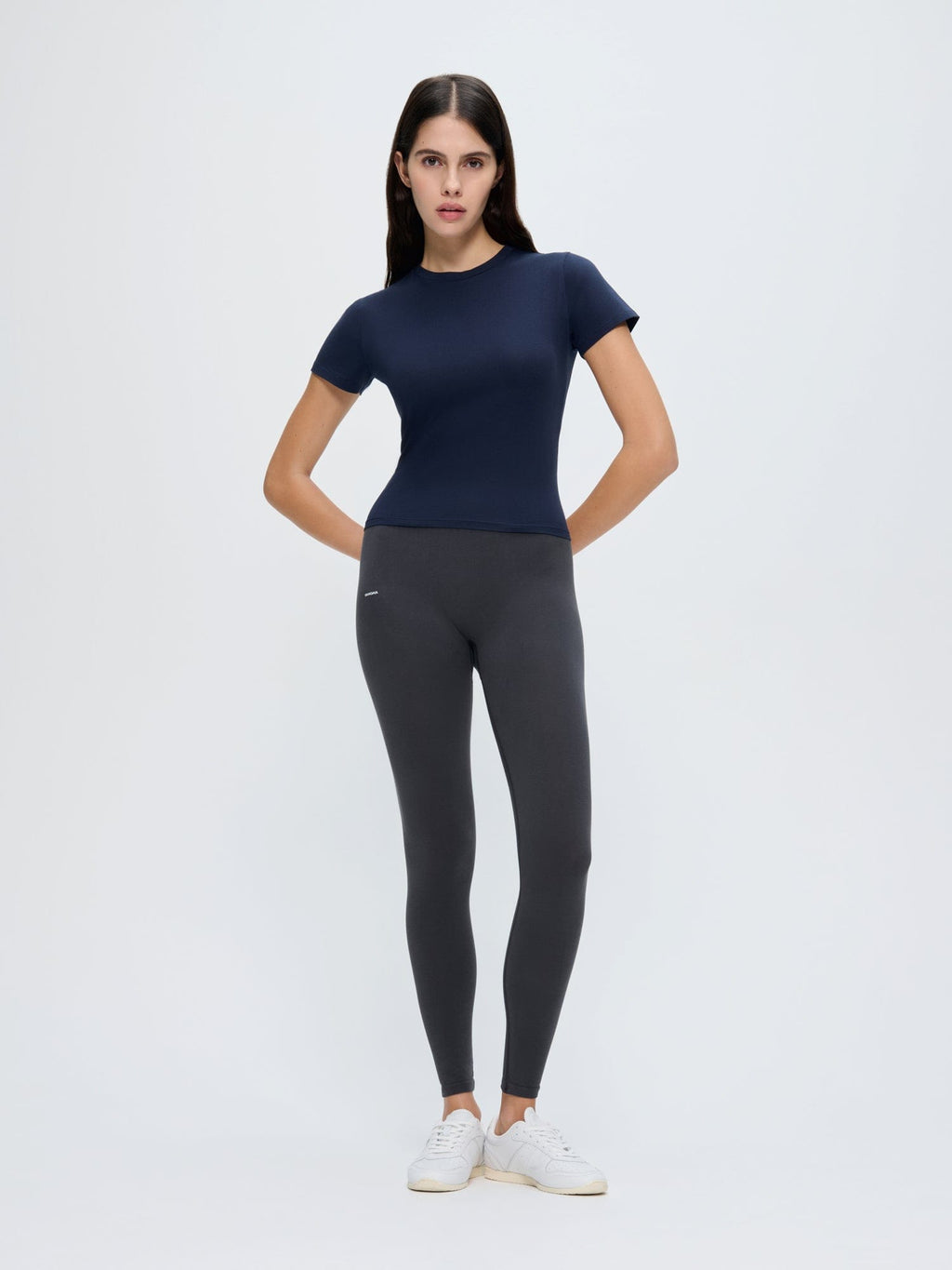 Womens Cotton-Stretch Slim T-Shirt—Midnight Navy