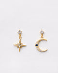 Celeste Moon & Star Drop Earrings