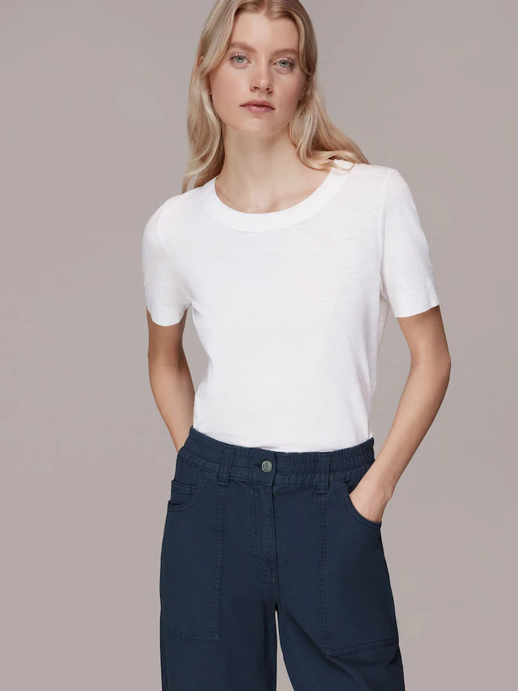 Whistles Blue Tessa Casual Trousers