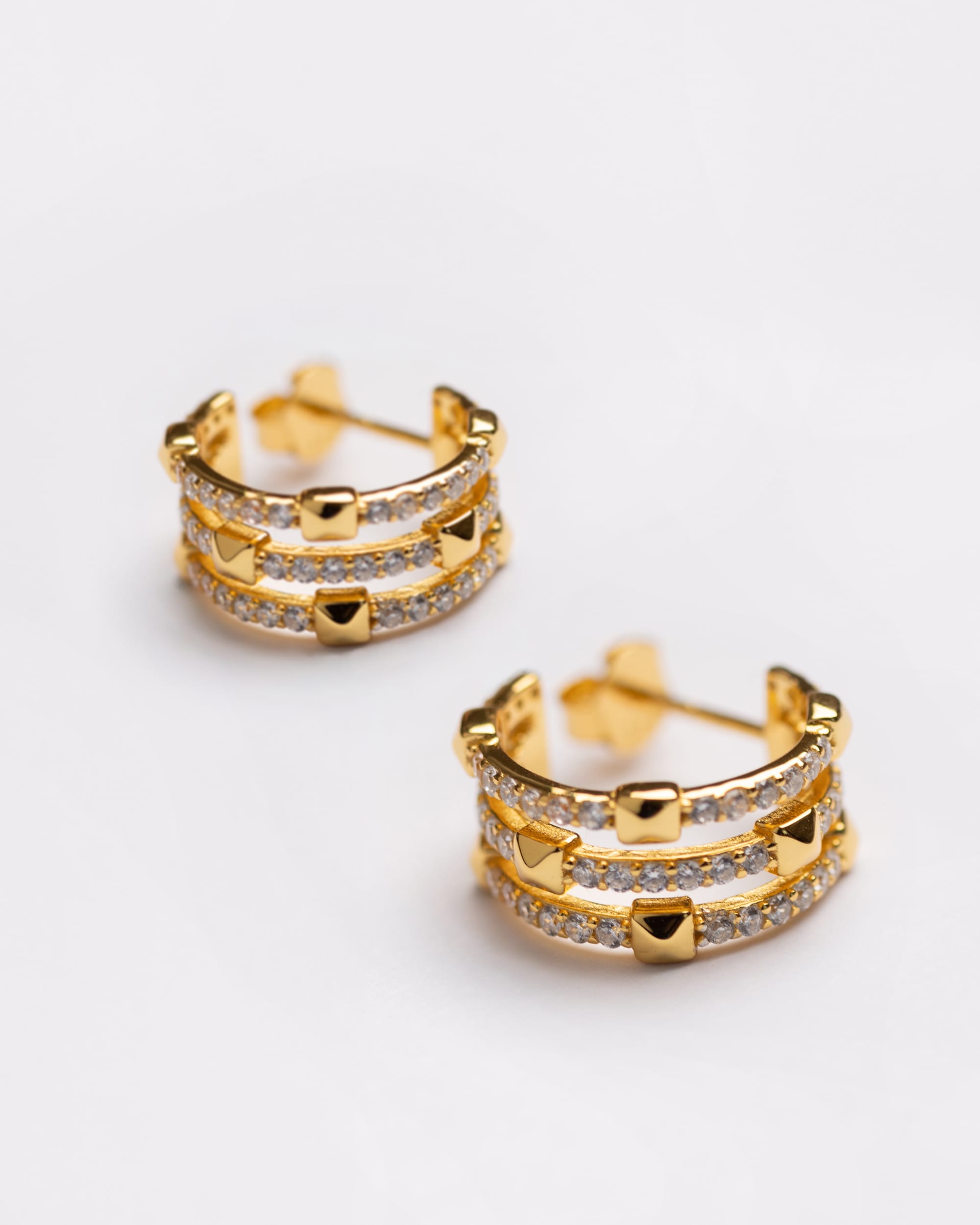 Edge Zircon Hoops