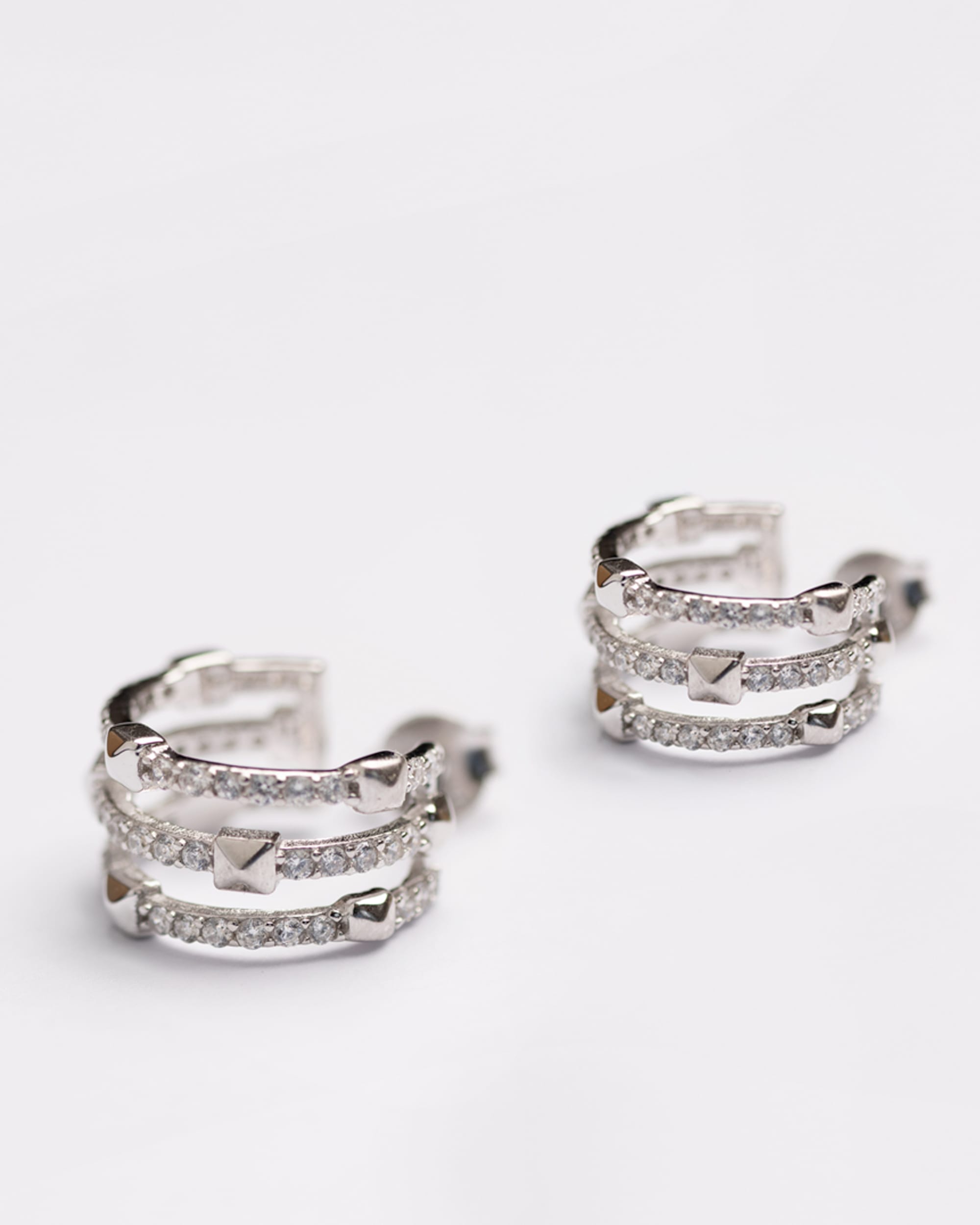 Edge Zircon Hoops