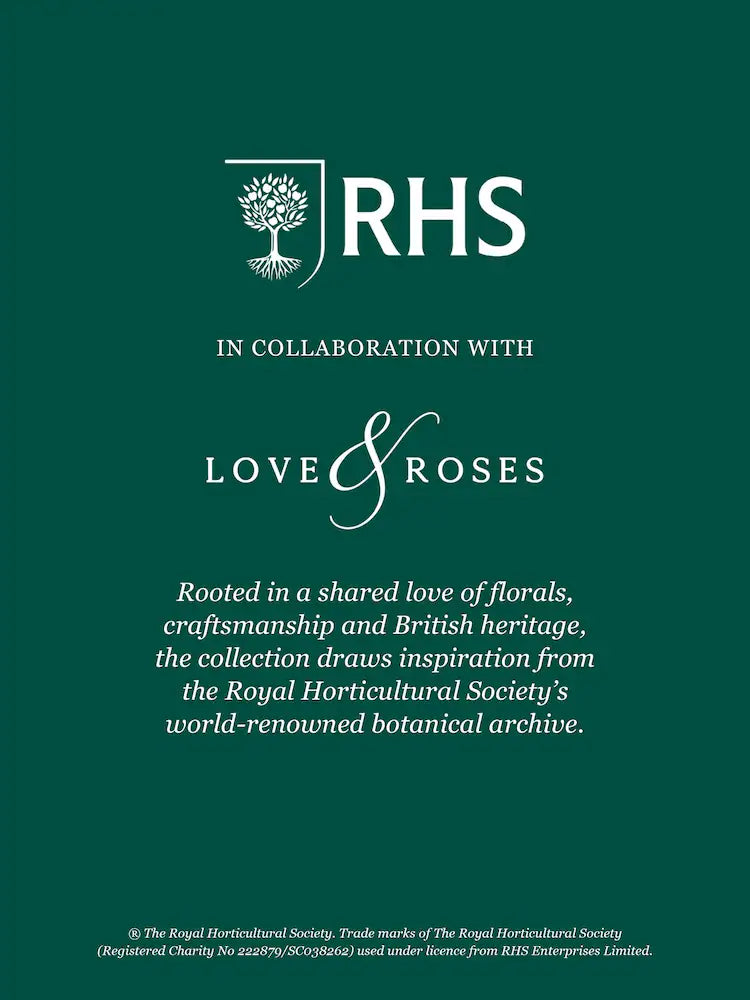 Love & Roses x RHS Green Blurred Floral Flutter Sleeve Pleated Bodice Midi Dress