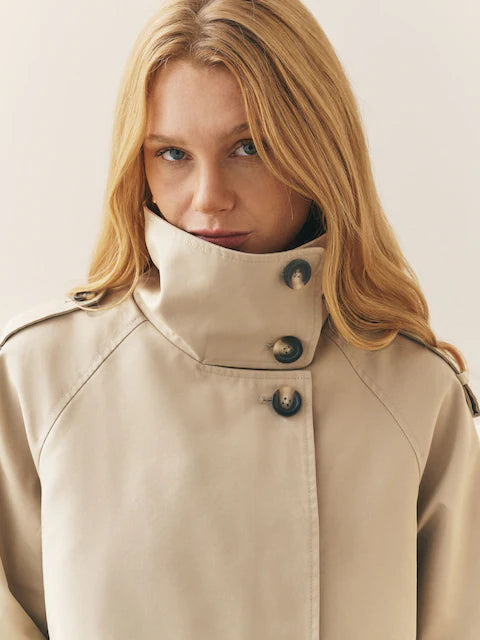 Pure Cotton Mini Trench Jacket