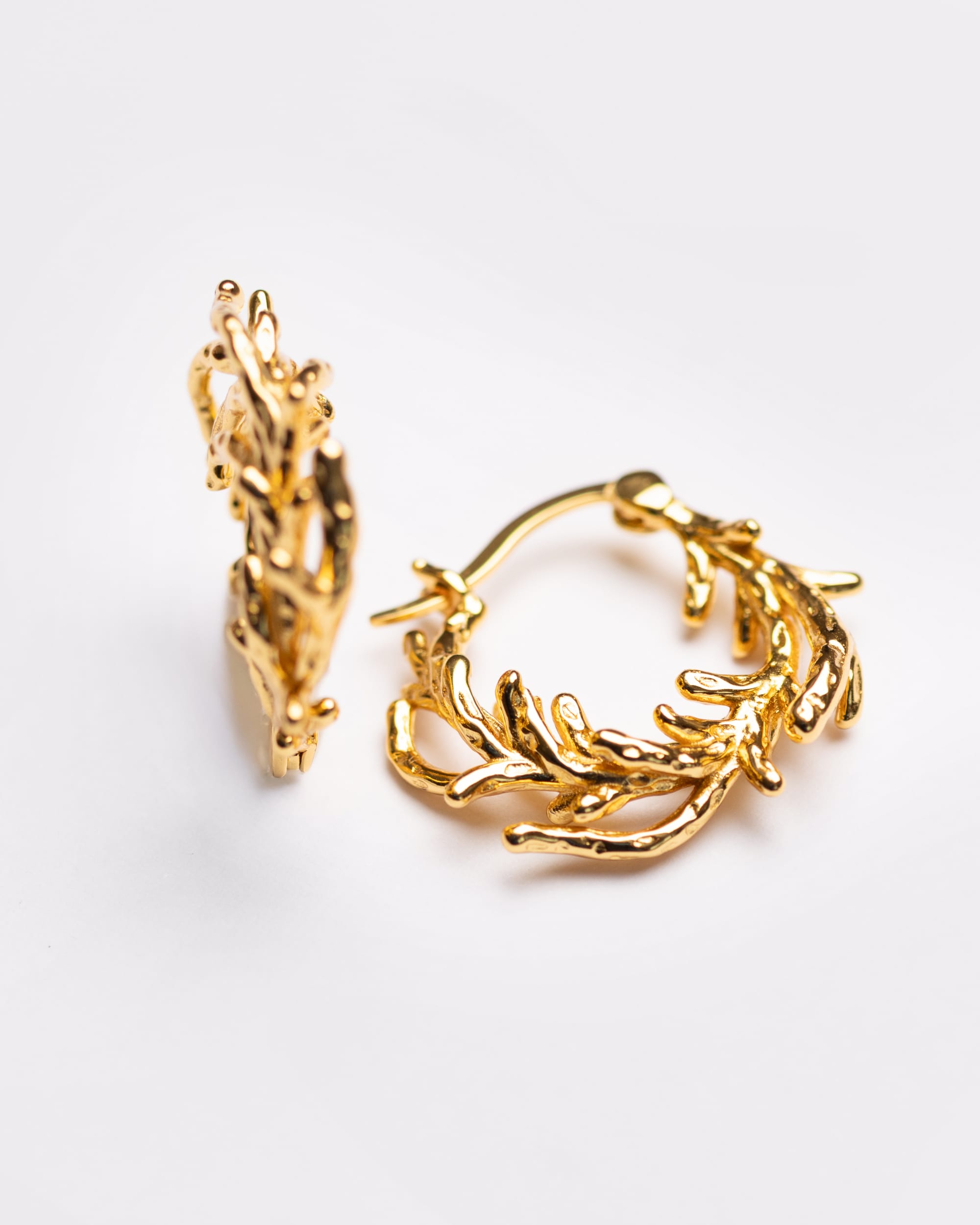 Ocean Coral Hoops