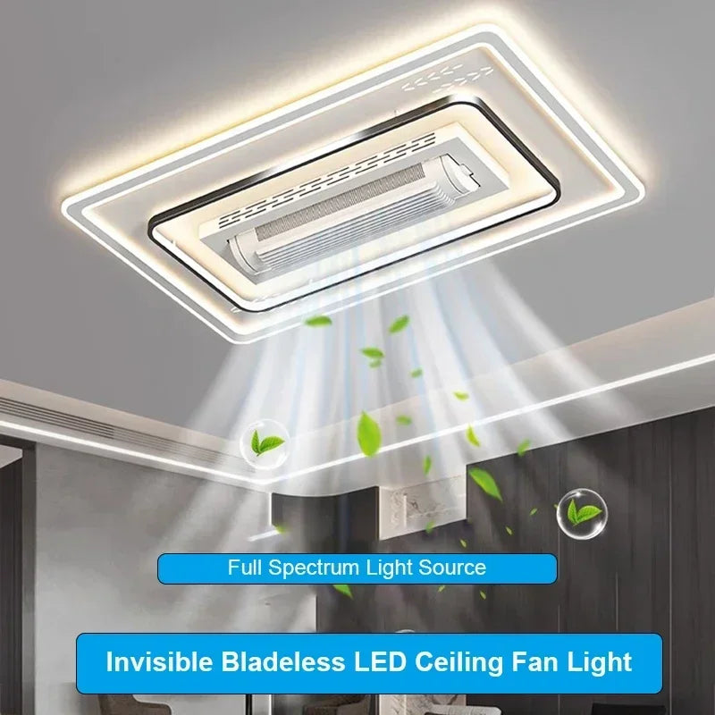Bladeless Ceiling Fan with LED Light Combo