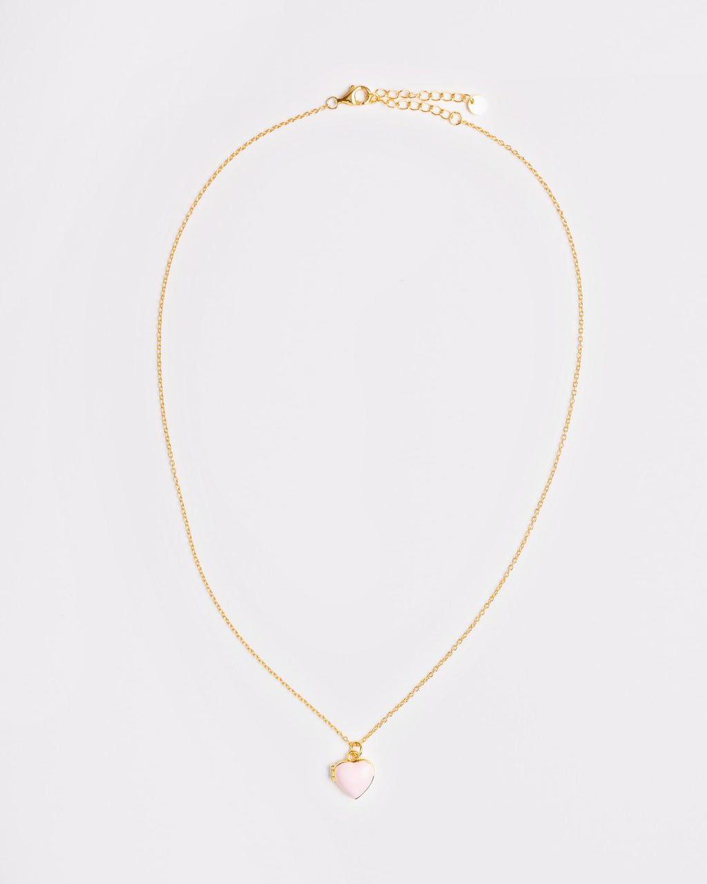 The Pink Enamel Heart Locket Necklace