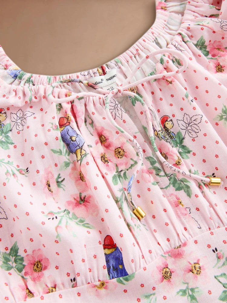 Cath Kidston Pink Paddington Blossom Print Milkmaid Dress