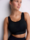 Black DD+ Ultimate Dry Tech Breathable Lightweight Pad High Impact Sports Bra