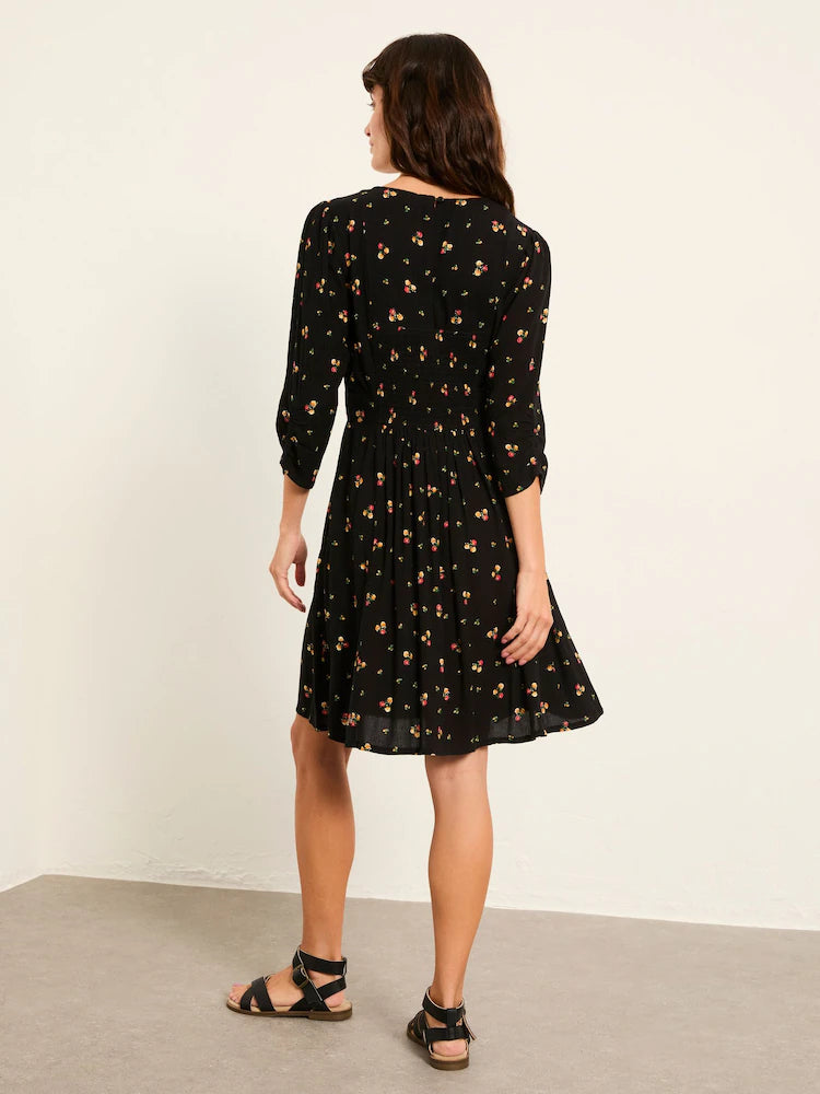 FatFace Anya Black Ditsy Pop Dress