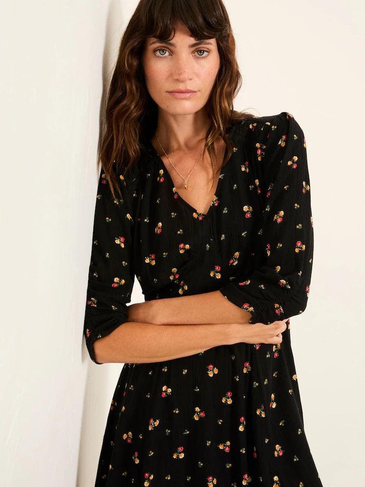 FatFace Anya Black Ditsy Pop Dress