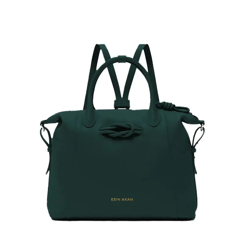 Wimbledon Leather Laptop Backpack, Teal