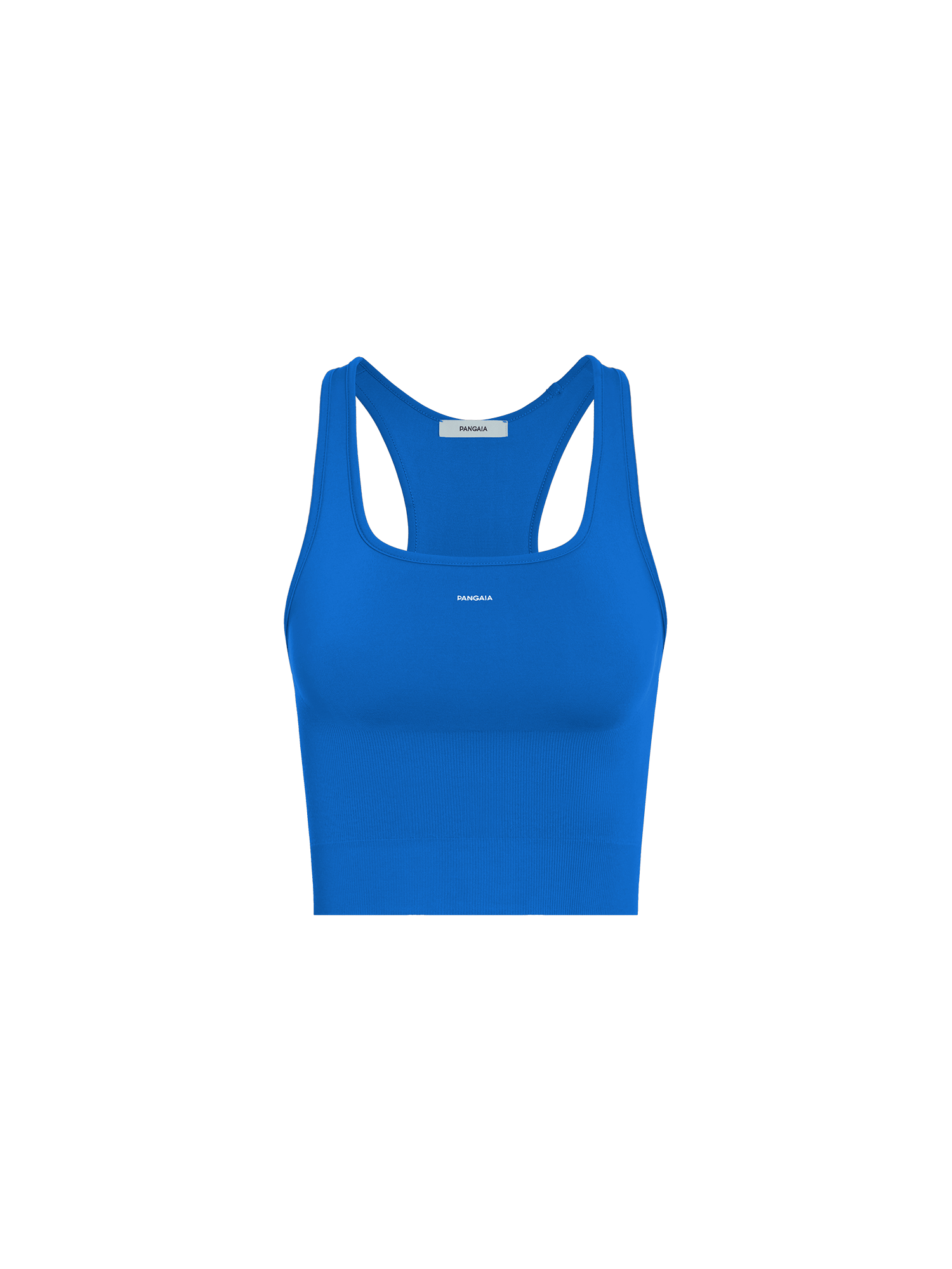 Womens 99% Bio-Based Compressive Ribbed Tank Top—Gaia Blue