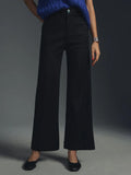 Anthropologie Maeve The Colette Cropped Wide-Leg Trousers: Linen Edition