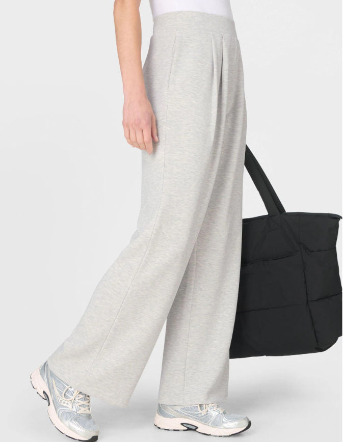 Sweaty Betty Grey Sand Wash Wide Leg Trousers
